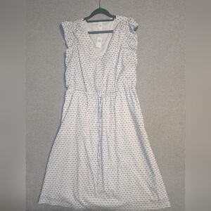 GAP White and Black Patterned Women's Dress